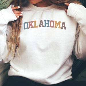 Oklahoma Sweatshirt, Oklahoma Sweater, Cute Oklahoma Shirt, State of Oklahoma, Vintage Retro Oklahoma Hoodie, Oklahoma Gift (summer colors)