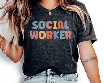 Social Worker Shirt, Social Worker Gift, School Social Worker, Retro Social Worker, Retro Teacher Shirt, Social Work Shirt for her or him