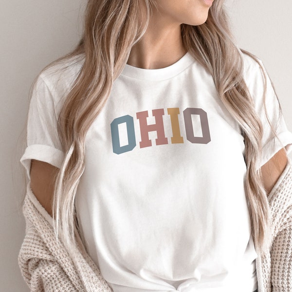 Ohio Shirt, Ohio TShirt, Cute Ohio Shirt, State of Ohio Shirt, Vintage Retro Ohio Tee, Ohio Gift (summer colors)