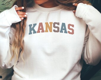 Vintage University Kansas Sweatshirt Blue Large University Kansas Crewneck Kansas Jawhawks Sweater Pullover Kansas Jayhawks  L Size