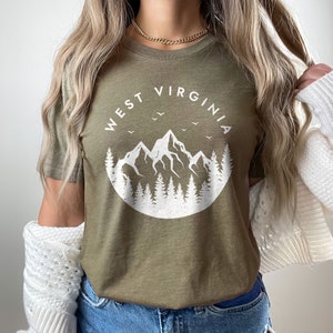 West Virginia Shirt, Womens West Virginia Shirt (Unisex), State of West Virginia Gift, West Virginia Vacation Tee,West Virginia Nature Shirt
