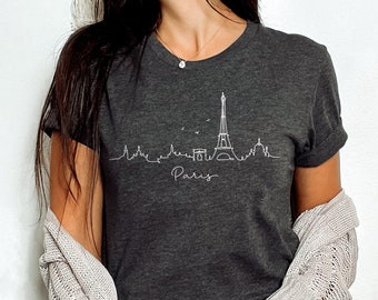 Paris Shirt, Paris Gift, Paris Skyline Shirt, French Shirt, Paris Trip Shirt, Eiffel Tower Shirt, Paris Vacation Shirt, France Souvenir