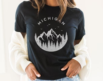 Michigan Shirt, Michigan T-Shirt, Womens Michigan Shirt (Unisex), State of Michigan Gift, Michigan Vacation Tee, Michigan Nature Shirt Men