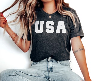 USA Shirt, Memorial Day Shirt, Patriotic T-Shirt, Fourth of July T-Shirt, Cute July 4 Shirt, Independence Day, America Shirt, Flag Shirt