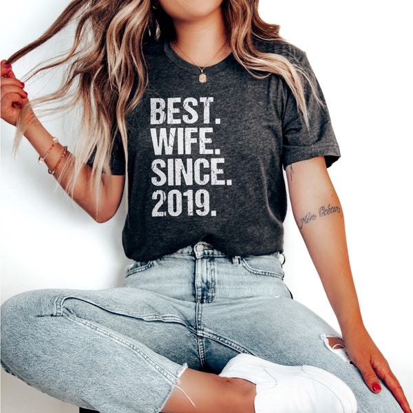 Best Wife Since 2019 (custom year) Anniversary Gift for her, 4th Anniversary Gift, best wife ever, Funny Anniversary Gift, Gift for wife