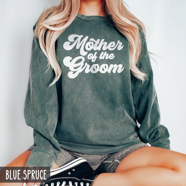 Comfort Colors® Mother of the Groom Sweatshirt, Gift for Mother of Groom, Groovy Grooms Mom Crewneck, Wedding Party Gifts, Groom Family Gift