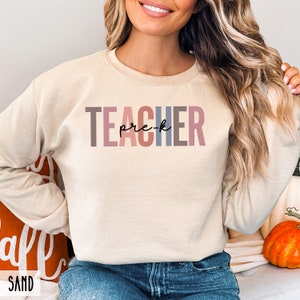 Pre-K Teacher Sweatshirt, Preschool Teacher Crewneck, Pre-K Sweatshirt, Teacher Gift, Gift for PreKindergarten Teacher, Preschool Hoodie