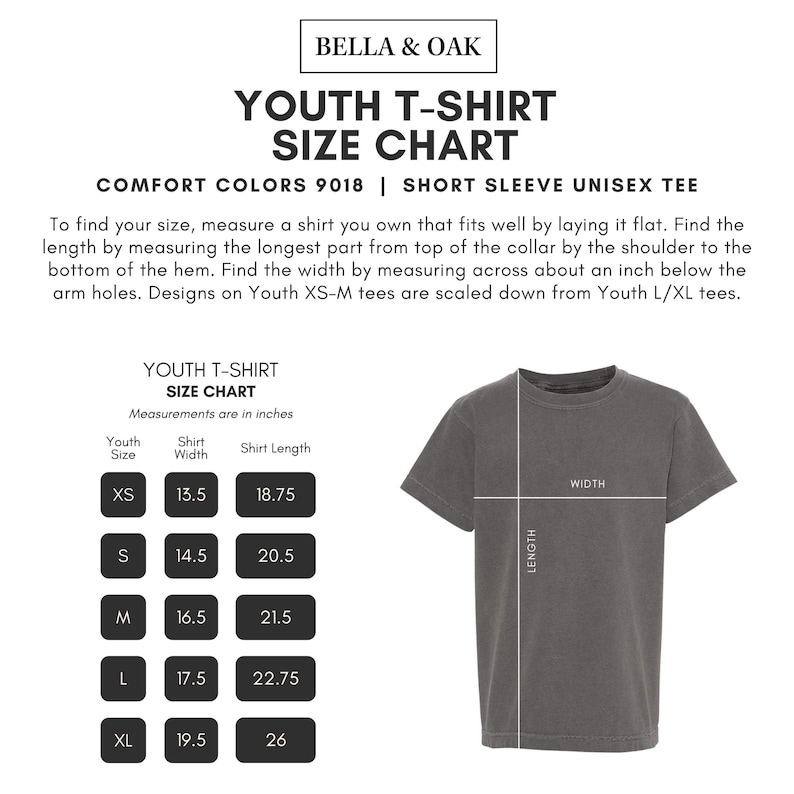 Comfort Colors® Custom YOUTH tshirt, Any of our designs on a Kids Shirt, Personalized Children's tee, Text only Logo Christmas Birthday Gift image 9