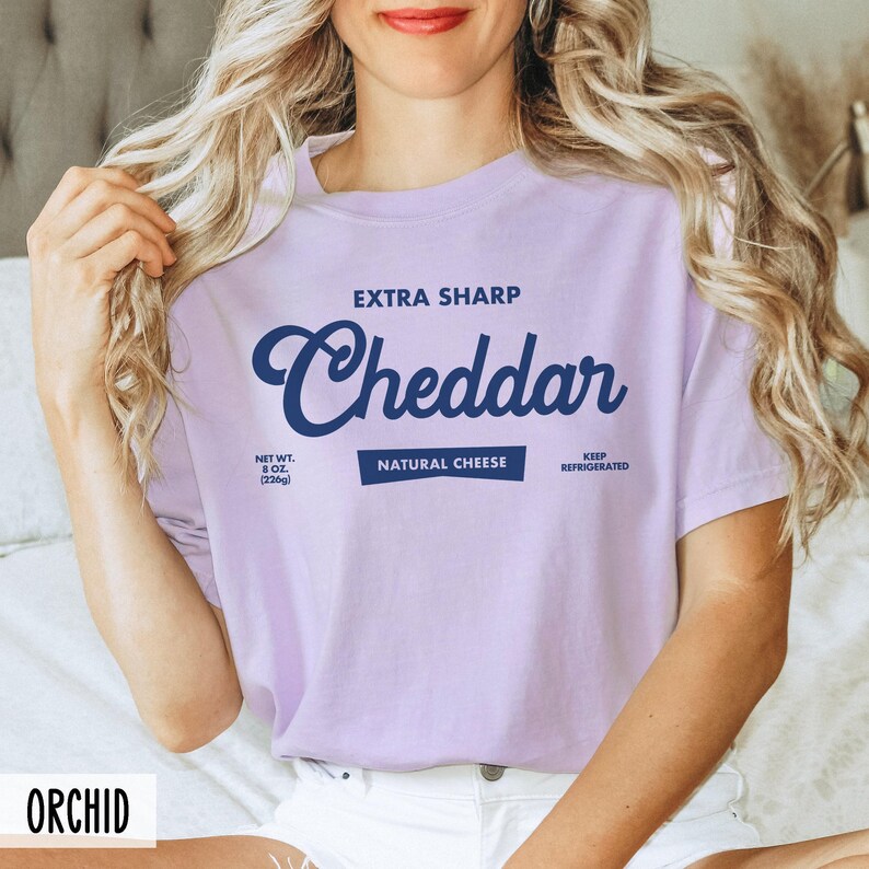 Comfort Colors® Cheese shirt, Extra Sharp Cheddar Funny Baking or Cooking Gift for Foodie shirt, Butter Shirt, Cheese Lover for her or him zdjęcie 7