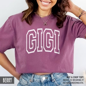 Comfort Colors® GIGI Shirt, Birthday Gift for Gigi, Mothers Day gift, Pregnancy Announcement shirt, Baby Reveal Gigi, Vintage retro Gigi