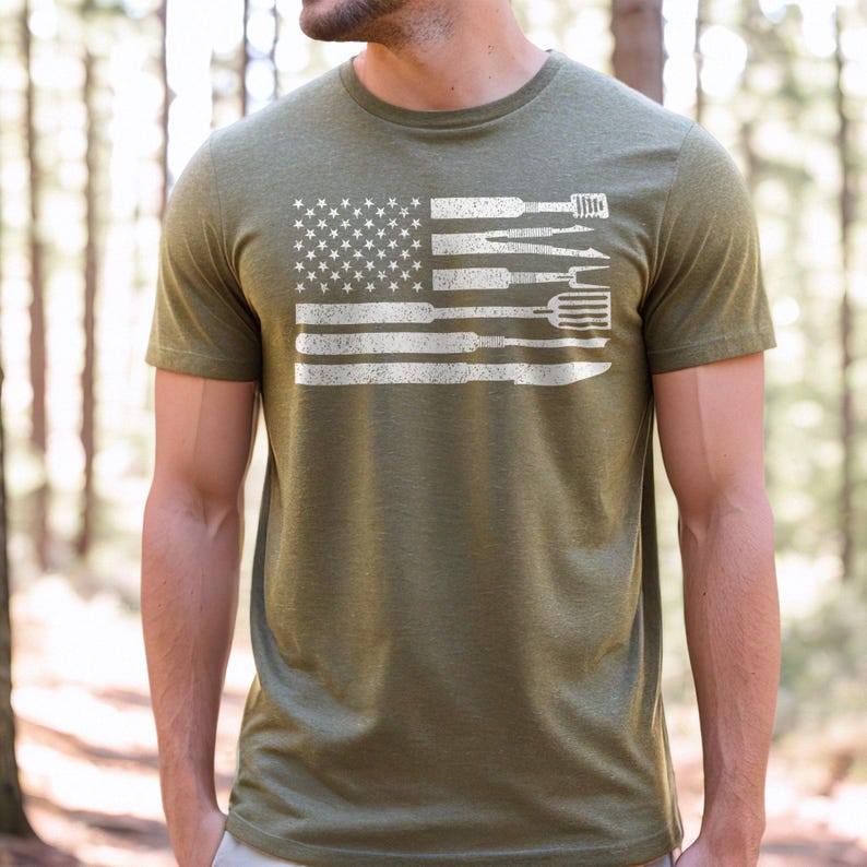 Grilling Shirt, Fathers Day Gift, Grill Gift for men, Gift for Dad, Grillmaster TShirt, Grilling Legend, Grill tool flag, smoking bbq Shirt image 3