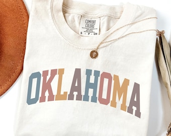 Comfort Colors® Oklahoma Shirt, State of Oklahoma Shirt, Travel Shirt for him or her, Cute Oklahoma TShirt, Vintage Retro OK Trip (Summer)