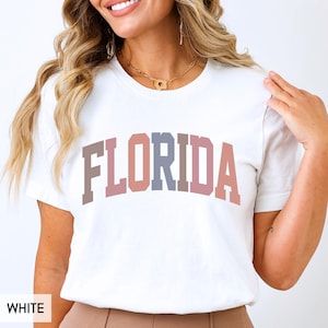 Florida Shirt, State of Florida Family Vacation outfit, FL gift for him or her, Florida TShirt, Vintage Retro style Cute Florida Tee (Spring