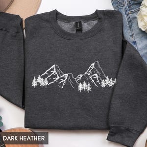 Mountain Sweatshirt, Hiking Sweatshirt, Camping Shirt, Nature Shirt, Workout Shirt, Workout Gift, Outdoor, For Women, For Men,Mountain Range