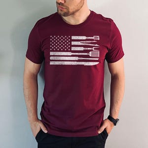Grilling Shirt, Fathers Day Gift, Grill Gift for men, Gift for Dad, Grillmaster TShirt, Grilling Legend, Grill tool flag, smoking bbq Shirt image 2
