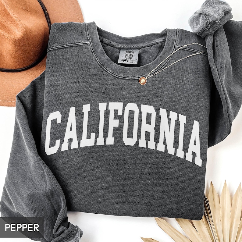 Sweat-shirt California Comfort Colors®, cadeau État de Californie pour lui, sweat à capuche de style rétro vintage, voyage de vacances en famille en Californie image 3