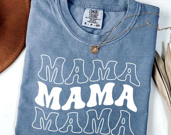 Comfort Colors® Mama Shirt, Mothers Day Shirt, Oversized Trendy Mama Shirt, Cute Retro Mom Shirt, Mommy Shirt, Gift for Mom,New Mother tee