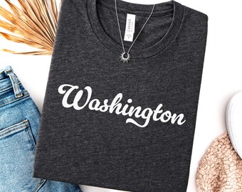 Washington Shirt, State of Washington Shirt, Washington gift for him or gift for her, Washington TShirt, Vintage Retro Washington Tee