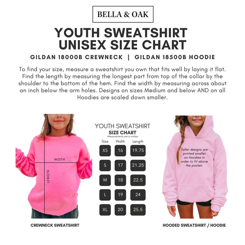 Custom YOUTH Sweatshirt, Personalized Kids Hoodie, Your Text or Logo, Gildan® Brand Crewneck, Christmas or Birthday for children image 9