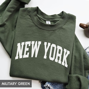 New York Sweatshirt, NY Crewneck, State of New York Gift for him or her, Vintage Retro New York Hoodie, Family Vacation Travel Outfit