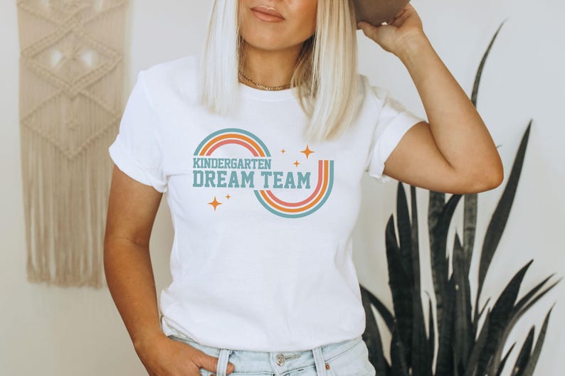 Kindergarten Dream Team, Teacher Shirts, Retro Teacher Tees, back to school team, Kindergarten Teacher Crew, New Teacher, Matching Teacher image 6