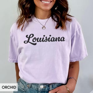 Comfort Colors® Louisiana Shirt, State of Louisiana Shirt, Louisiana gift for him or gift her, Cute Louisiana, Vintage Retro Louisiana Tee image 5