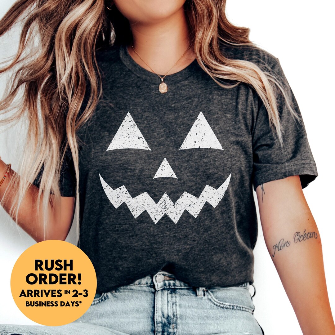 Last Minute Halloween T-shirt, Pumpkin Face, Jack O Lantern Shirt, Cute ...