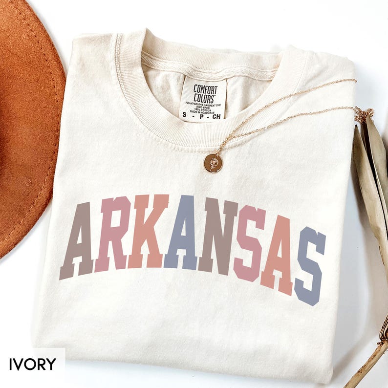Comfort Colors® Arkansas Shirt, State of Arkansas Shirt, Travel Shirt for him or her, Cute Arkansas TShirt, Vintage Retro AR Trip (Spring) image 1