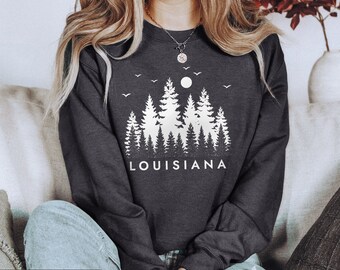 Louisiana Sweatshirt, Louisiana Crewneck, Cute Louisiana Shirt, State of Louisiana, Outdoor Louisiana, Louisiana Gift, Louisiana Hoodie