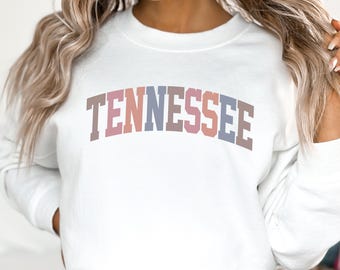 Tennessee Sweatshirt, TN Crewneck, State of Tennessee Gift for him or her, Retro Tennessee Hoodie, Family Vacation Travel Outfit (Spring)
