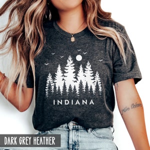 Chemise Indiana, T-shirt Indiana, État de l'Indiana, t-shirt Indiana vintage, chemise Indiana pour femme-unisexe, vacances dans l'Indiana, cadeau nature Indiana