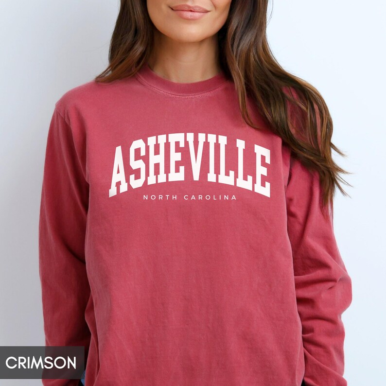 Comfort Colors® Asheville North Carolina LONG Sleeve Shirt, Family Vacation Souvenir, Group Trip Matching NC tees, for women or men image 6
