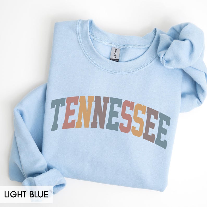 Tennessee Sweatshirt, TN Crewneck, State of Tennessee Gift for him or her, Retro Tennessee Hoodie, Family Vacation Travel Outfit (Summer) image 3