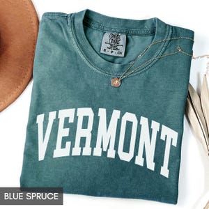 Comfort Colors® Vermont Shirt, State of Vermont Shirt, Travel Shirt for him or her, Cute Vermont TShirt, Vintage Retro VT Trip tee