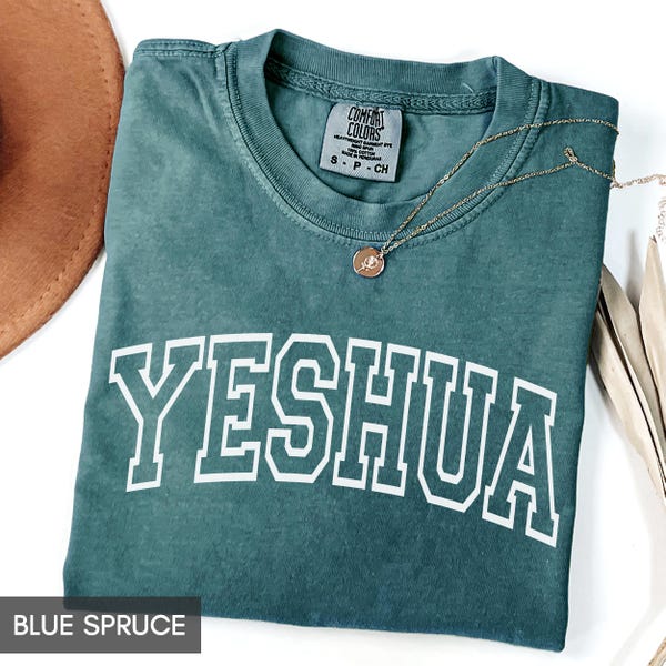 Comfort Colors® Yeshua shirt, Christian t-shirt, Jesus Saves tshirt, church staff apparel, Religious shirt, Jesus shirt, gift for her or him