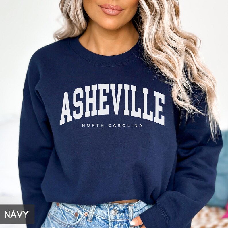 Asheville North Carolina Sweatshirt, Family Vacation Hoodie, Asheville NC Travel Souvenir, Group Trip Matching Crewnecks for women or men image 4