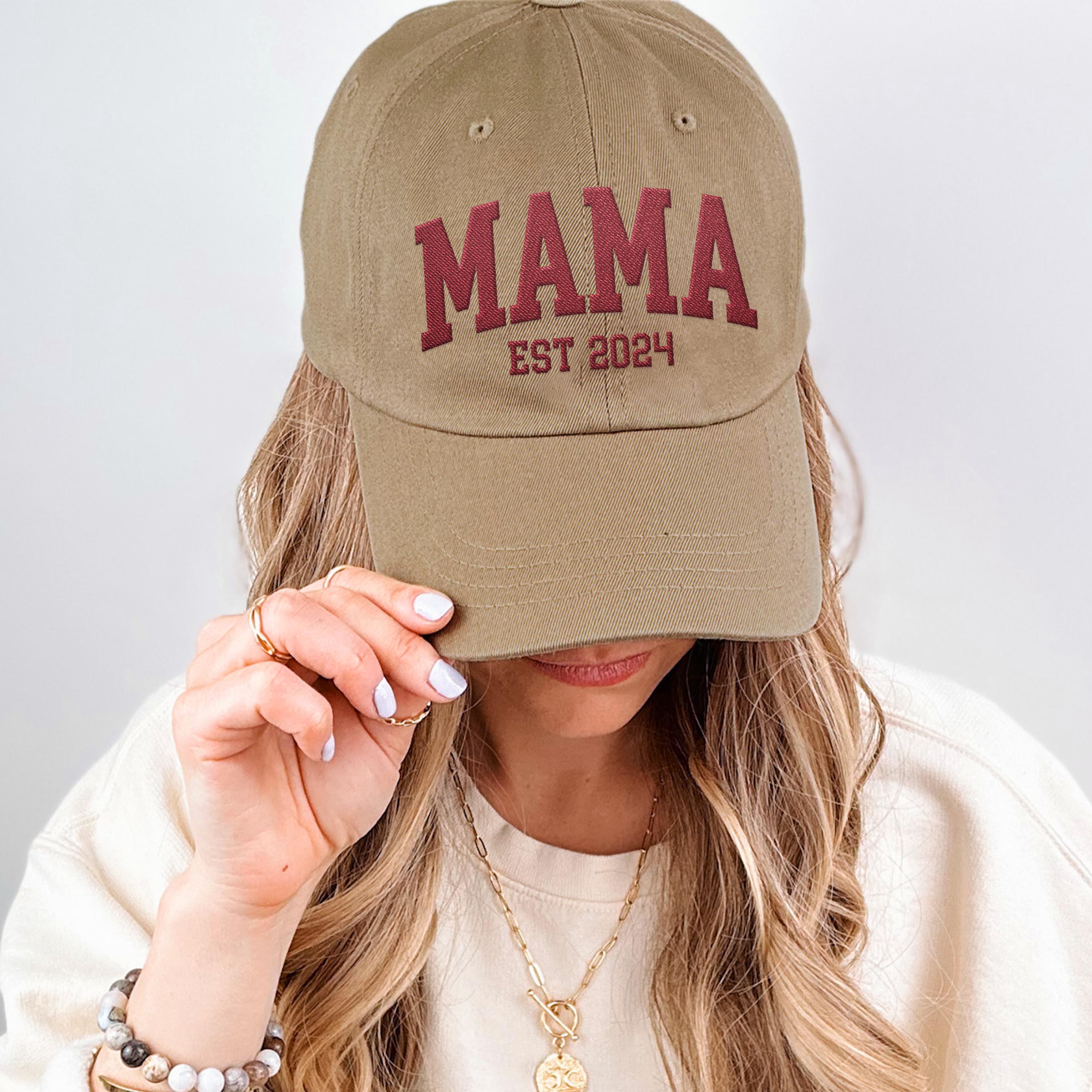 MAMA 2025 / 2026 Hat, Embroidered New Mom Baby Announcement