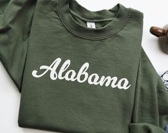 Alabama Sweatshirt, Alabama Crewneck, State of Alabama Gift for him, Alabama gift for her, Vintage Retro Alabama Hoodie, Alabama Sweater