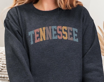 Tennessee Sweatshirt, TN Crewneck, State of Tennessee Gift for him or her, Retro Tennessee Hoodie, Family Vacation Travel Outfit (Summer)