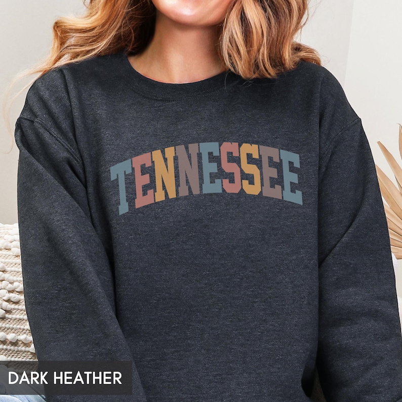 Tennessee Sweatshirt, TN Crewneck, State of Tennessee Gift for him or her, Retro Tennessee Hoodie, Family Vacation Travel Outfit (Summer) image 1