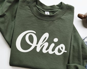Ohio Sweatshirt, Ohio Crewneck, State of Ohio Gift for him, Ohio gift for her, Vintage Retro Ohio Hoodie, Ohio Sweater