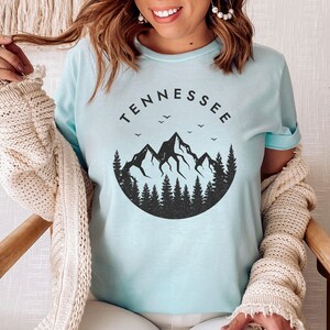 Tennessee Shirt, Tennessee T-Shirt, Womens Tennessee Shirt (Unisex), State of Tennessee Gift, Tennessee Vacation Tee, Tennessee Nature Shirt Heather Ice Blue