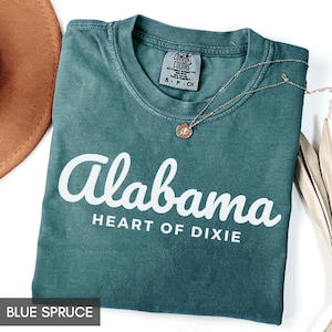 Comfort Colors® Alabama Shirt, Heart of Dixie Travel Shirt for him or her, Cute Alabama TShirt, Vintage Retro AL Trip tee