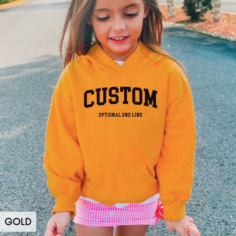 Custom YOUTH Sweatshirt, Personalized Kids Hoodie, Your Text or Logo, Gildan® Brand Crewneck, Christmas or Birthday for children image 6