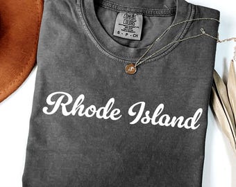 Comfort Colors® Rhode Island Shirt, State of Rhode Island Shirt, Rhode Island gift for him or gift her, Vintage Retro Rhode Island Tee