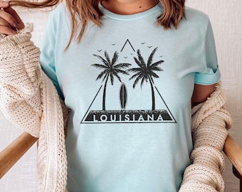 Louisiana Shirt, Louisiana T-Shirt, Womens Louisiana Shirt (Unisex), State of Louisiana Gift, Louisiana Vacation Tee, Louisiana Beach Shirt