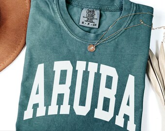 Comfort Colors® Aruba Shirt, Family Vacation Aruba Travel Souvenir, Aruba Girls Trip Group Matching tees, women or men, One Happy Island