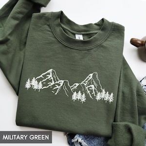 Mountain Sweatshirt, Nature sweatshirt, Hiking Sweatshirt, Camping Shirt, Nature Shirt, Outdoor Hoodie, For Women & Men, Mountain Crewneck