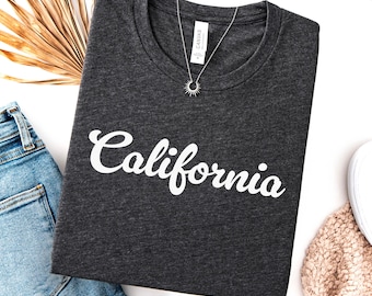 California Shirt, State of California Shirt, California gift for him or gift for her, California TShirt, Vintage Retro California Tee