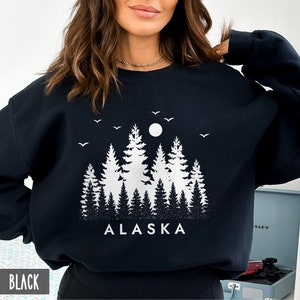 Alaska Sweatshirt, Alaska Crewneck, Cute Alaska Shirt, State of Alaska, Outdoor Alaska Hoodie, Alaska Gift, Alaska Hoodie for her for him